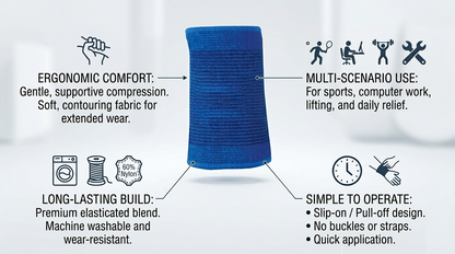 Elastic Joint Support – Knee Ankle Calf Elbow Palm or Wrist, Soft Breathable Fabric, Pain and Swelling Relief