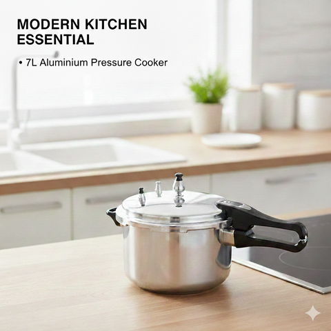 7L Aluminium Pressure Cooker with Induction Base – Quick Release