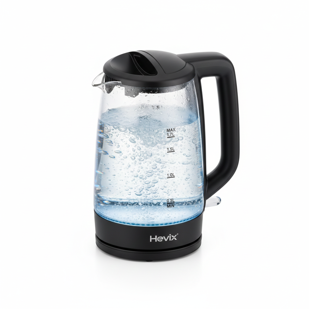 1.7L Cordless Glass Kettle 2200W Fast Boiling Kettle
