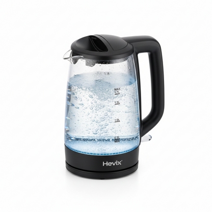 1.7L Cordless Glass Kettle 2200W Fast Boiling Kettle