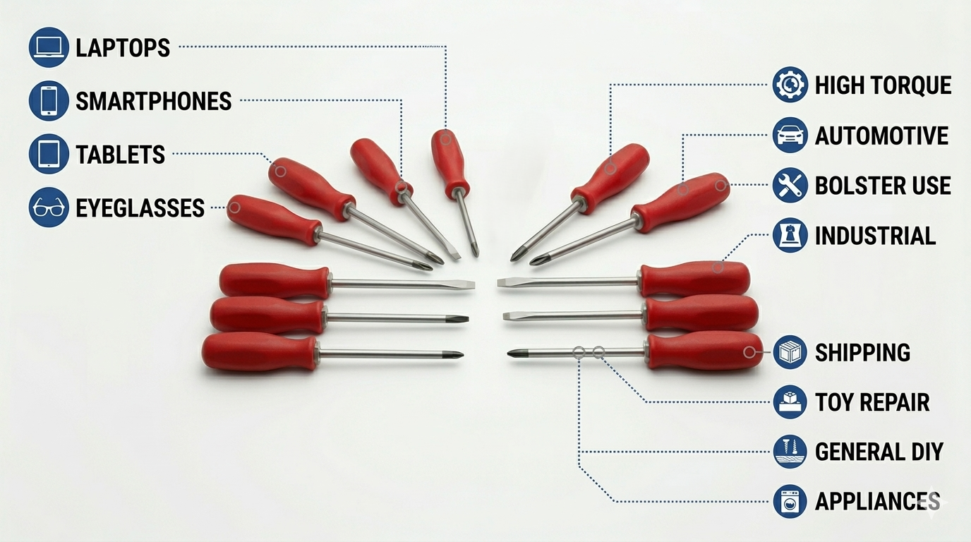 12 Piece Engineers Screwdriver Set – CR-V Hardened Steel, Magnetic Tips, Hex Bolster, Satin Finish, Carry Case