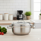 18cm Induction Casserole with Glass Lid for Everyday Cooking