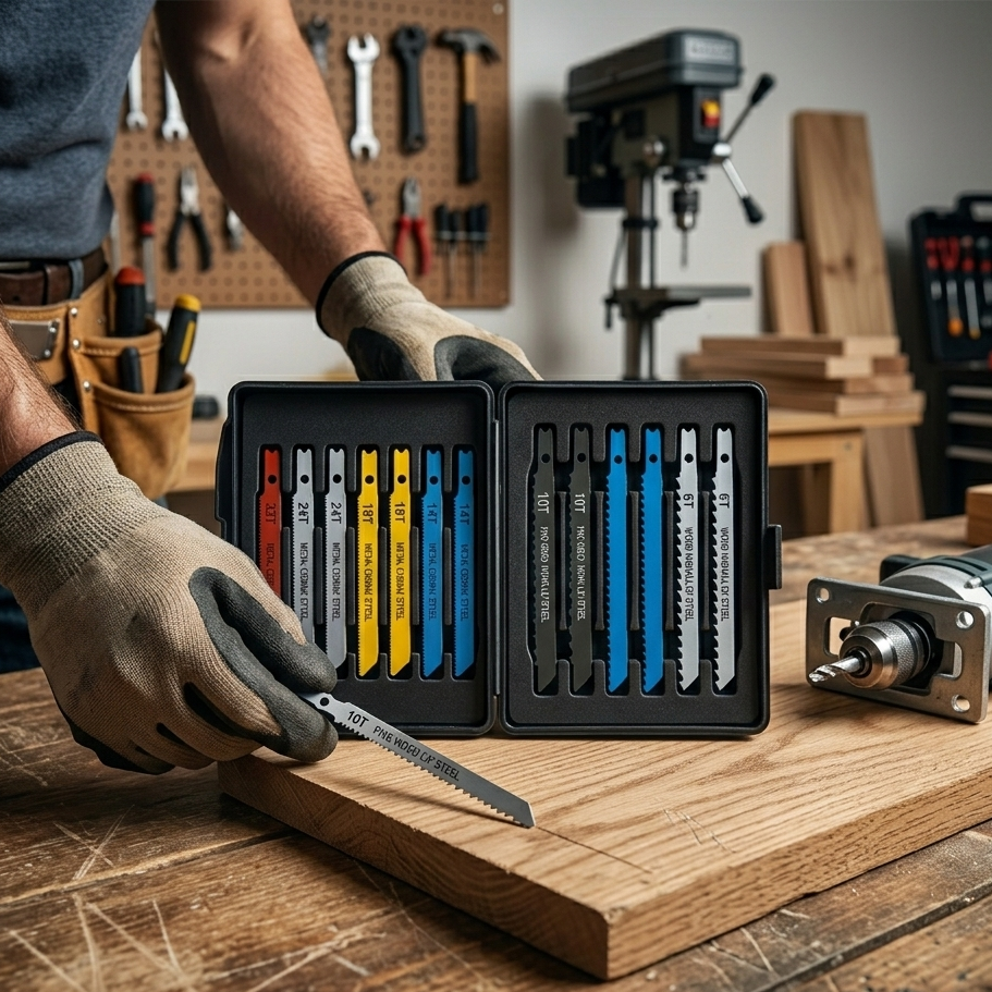 14PC Jigsaw Blade Set – Metal Cobalt Steel & Wood High Alloy Steel Blades | Multi-Purpose Jigsaw Blades for Wood & Metal Cutting