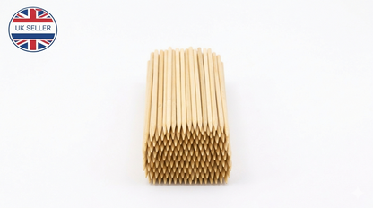 25/50 Pack Bamboo Skewers 35cm 14 Inch – Long Wooden BBQ Skewers for Kebab Grill Fruit Chocolate Fountain Salad Display