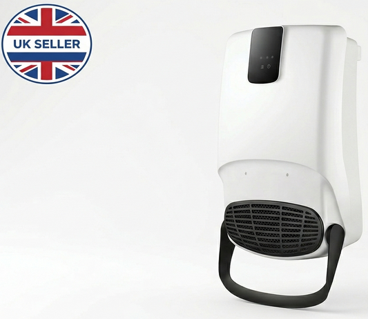 2000W Bathroom Heater with Remote Control & 24 Hour Timer – Wall Mount 3 Heat Settings Fan Heater with Towel Rack