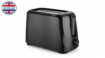 700W 2 Slice Toaster with 6 Browning Settings and Removable Crumb Tray – Compact Design – White or Black