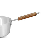 18cm Milk Pan with Wooden Handle Single Piece for Stovetop Cooking