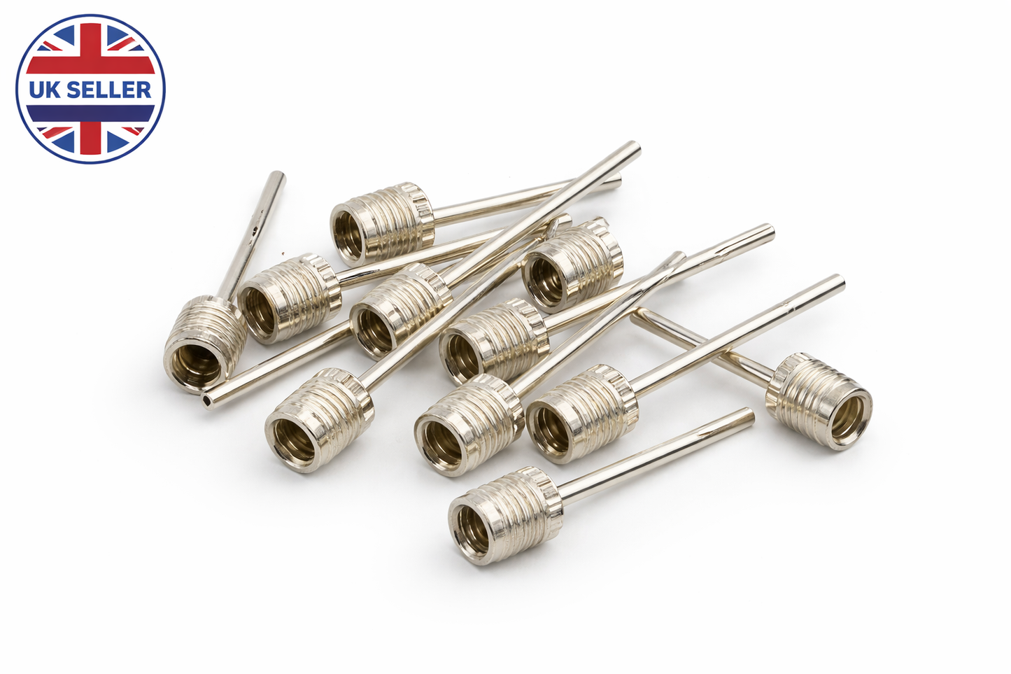 10-Piece Metal Pump Needle Set — Inflation Needles for Sports Balls, Inflatables & Air Pumps