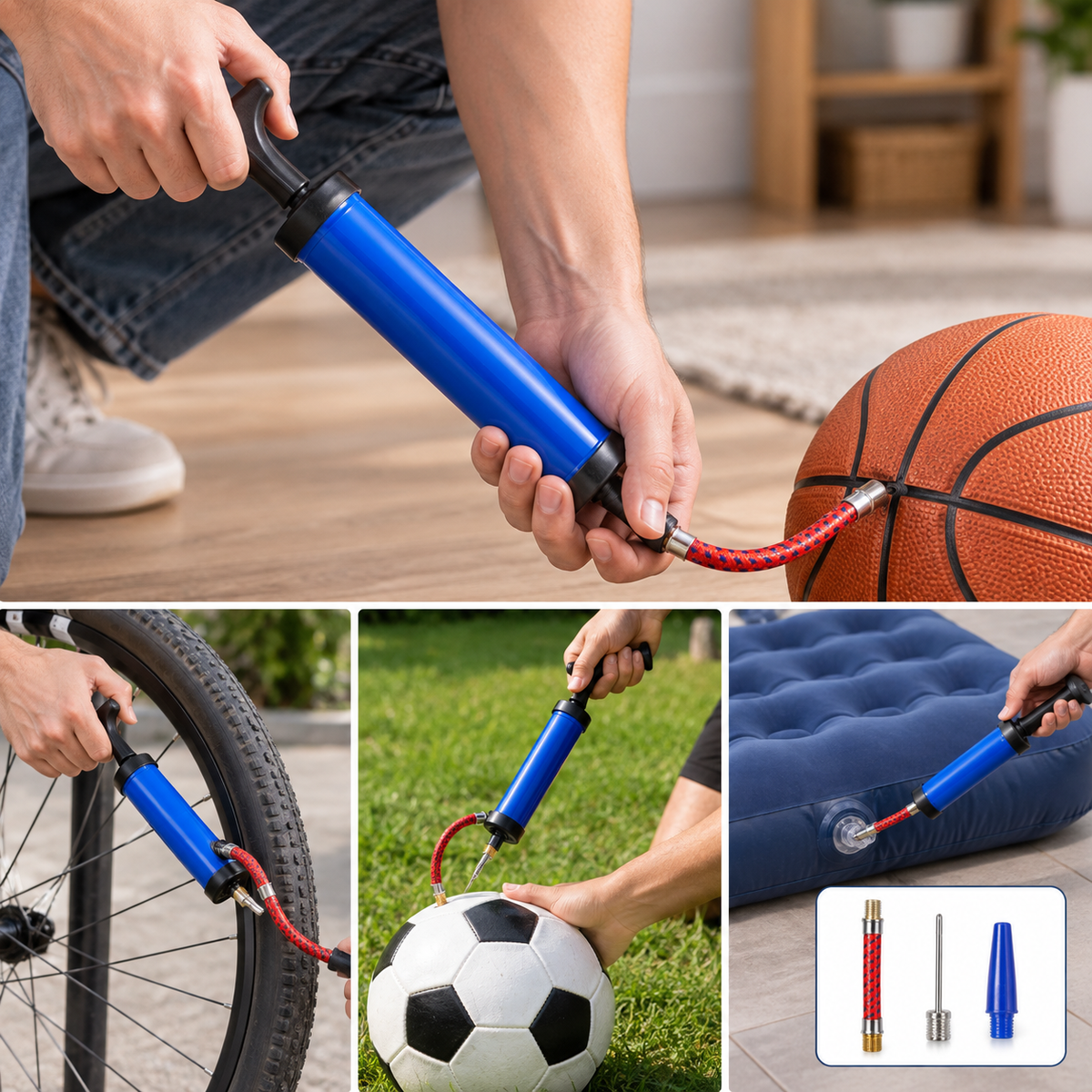 Bicycle Pump 4pc Set