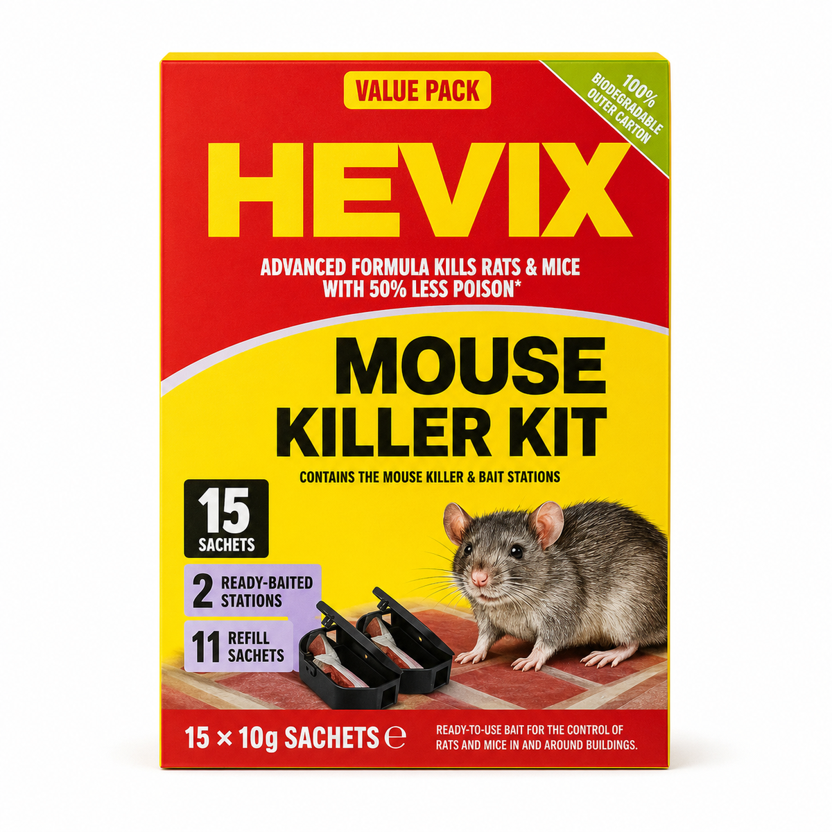 Mouse & Rat Killer Kit – 15 Sachets