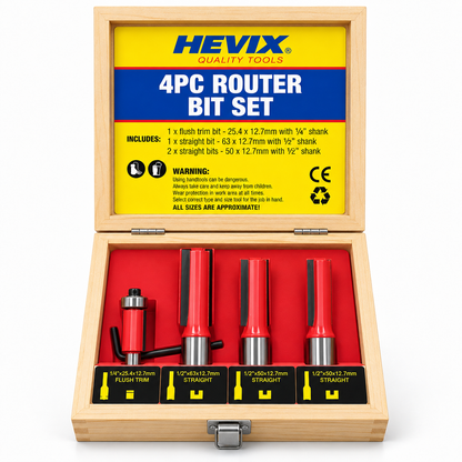 4-Piece Router Bit Set