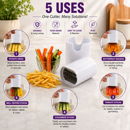 Fries & Vegetable Cutter | Stainless Steel Potato & Vegetable Slicer