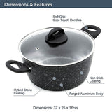 20cm Aluminium Casserole Saucepot with Induction Base