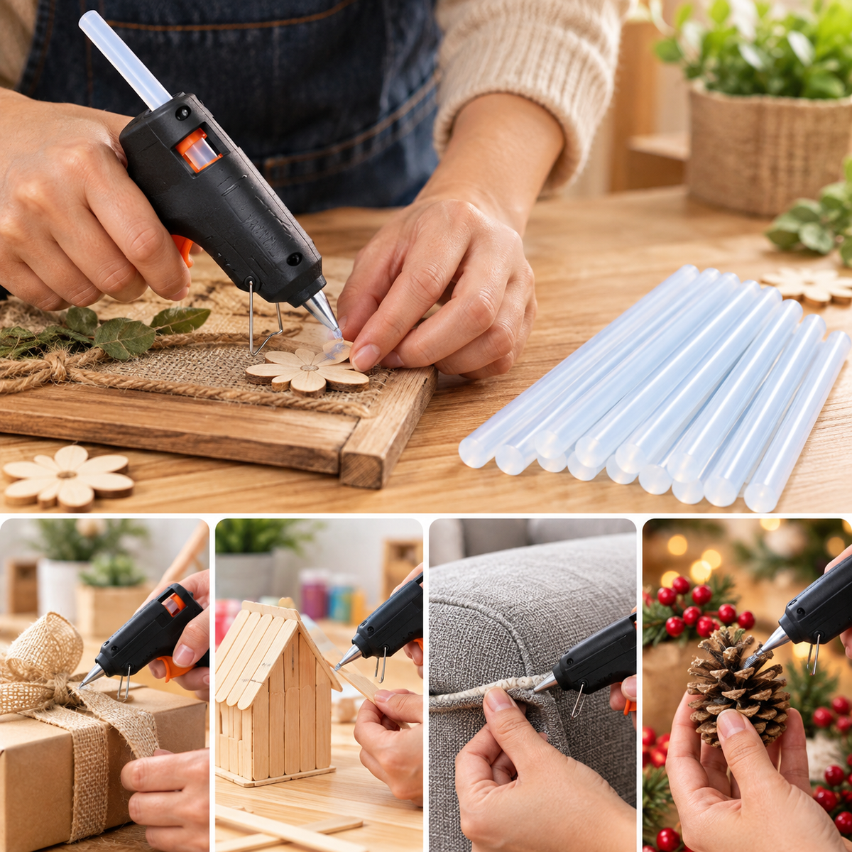 10pc Hot Glue Sticks – 11mm x 200mm Multipurpose