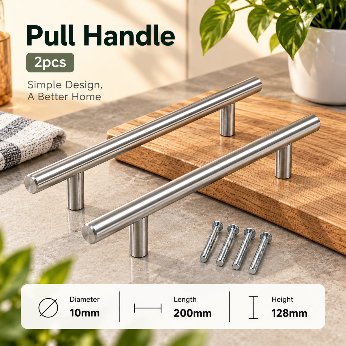 2-Piece T-Bar Pull Handles