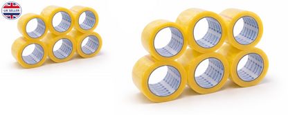 Clear Packing Tape 6 Roll Pack – 48mm x 132m Strong Adhesive Tape for Moving House Boxes & Parcel Sealing