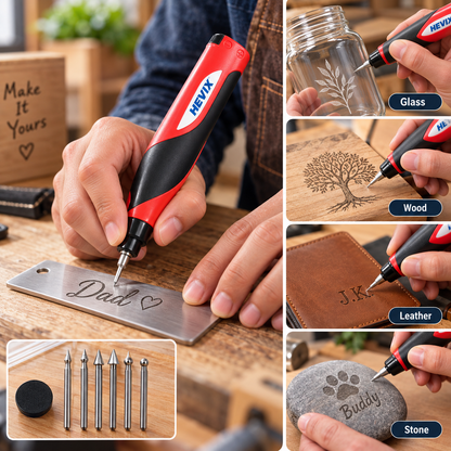 3V Pen Engraver Kit – 12000RPM with 6 Burr Tips