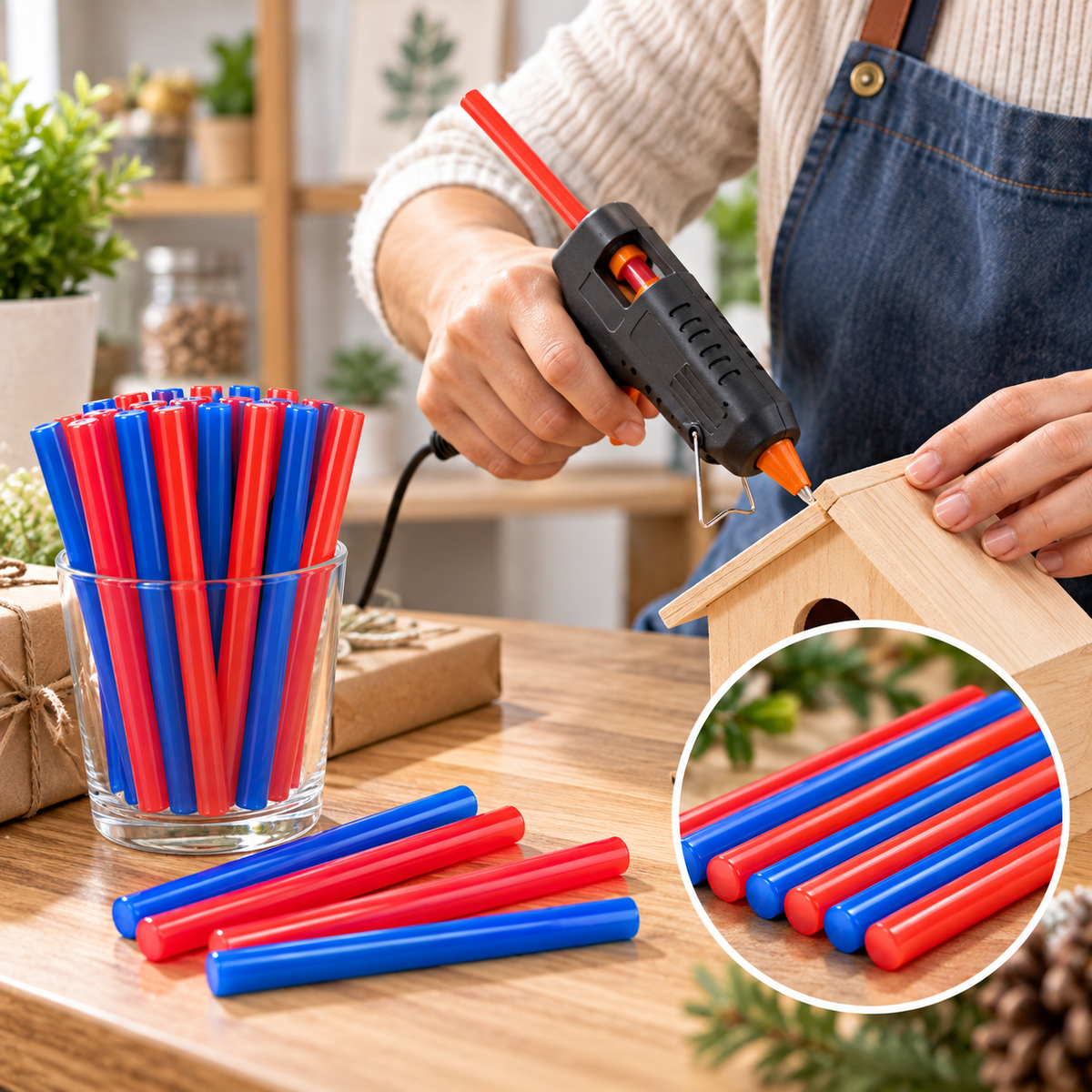 14pc Mixed Colour Glue Sticks – 7x100mm Craft Set
