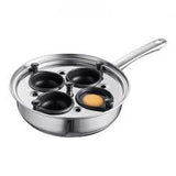 7pc 18cm Stainless Steel Egg Poacher with Non Stick Inserts