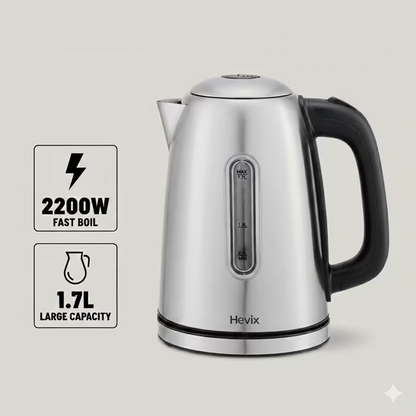 1.7L Stainless Steel Electric Kettle 2200W Fast Boiling