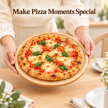 30cm Round Wooden Pizza Serving Plate