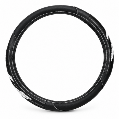 Black Steering Wheel Cover - Comfortable Textured Grip