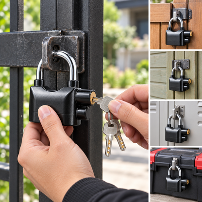 Siren Alarm Padlock – Security Lock with 3 Keys