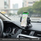 Universal Car Phone Holder  Silicone Suction Mount  360° Rotation, Black & White Colors