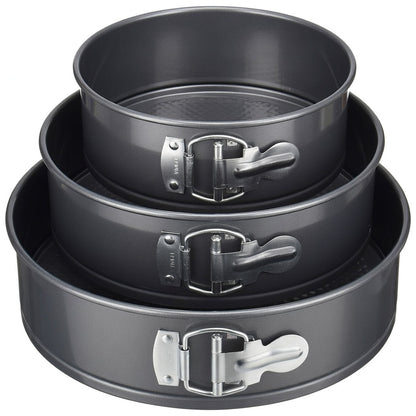 3 Piece Springform Baking Pan Set 24cm 26cm 28cm Shrink Wrapped