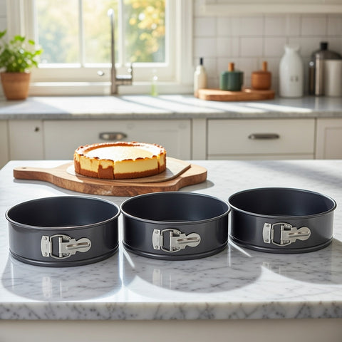 3 Piece Springform Baking Pan Set 22cm 24cm 26cm Boxed