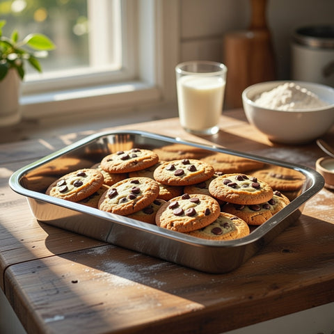 32cm Stainless Steel Baking Tray – Oven Cooker Grill Pan