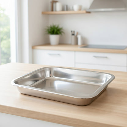 34cm Stainless Steel Baking Tray Perfect for Oven and Grill Use