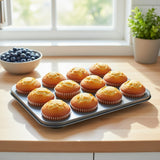 12-Cup Non-Stick Muffin & Cupcake Baking Tray (35cm x 26cm)