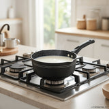 20cm Black Milk Pan with Induction Bottom
