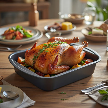 Non-Stick Roaster Tray 45 x 30.5 x 7cm for Oven Baking