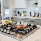 15cm Stainless Steel Balti Dish Kadai with Copper Base