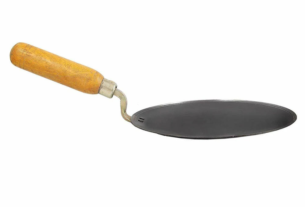 12 Inch Iron Roti Tawa with Wood Handle