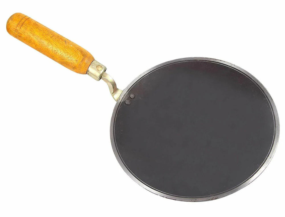 12 Inch Iron Roti Tawa with Wood Handle