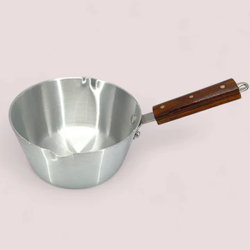 20cm Milk Pan with Wooden Handle Single Piece for Stovetop Cooking
