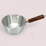 20cm Milk Pan with Wooden Handle Single Piece for Stovetop Cooking