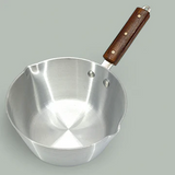 20cm Milk Pan with Wooden Handle Single Piece for Stovetop Cooking