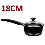 18cm Die-Cast Induction Saucepan with Glass Lid – Ceramic Coating, Korean Technology, Healthy Non-Stick Cooking