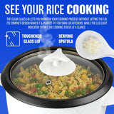 1.8L 700W Rice Cooker White Compact Cooker for Perfect Rice