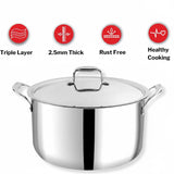 32cm Saucepot with Lid Induction Bottom