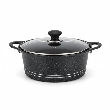 36cm 19L Die Cast Marble Coated Cooking Pot Induction Bottom