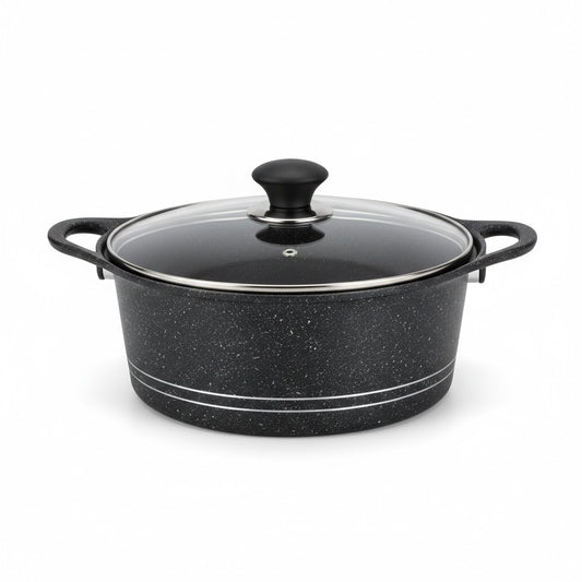 36cm 19L Die Cast Marble Coated Cooking Pot Induction Bottom