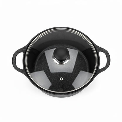 36cm 19L Die Cast Marble Coated Cooking Pot Induction Bottom