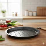 35cm x 2cm Non Stick Pizza Pan with Vent Holes for Crispy Baking
