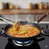 25cm Non-Stick Fry Pan with Rosewood Handle for Easy Cooking