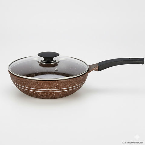 30cm Saucepan Wok with Induction Bottom Black / Chocol